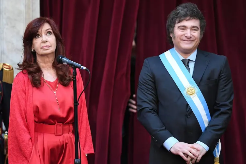 Cristina F. y Javier Milei