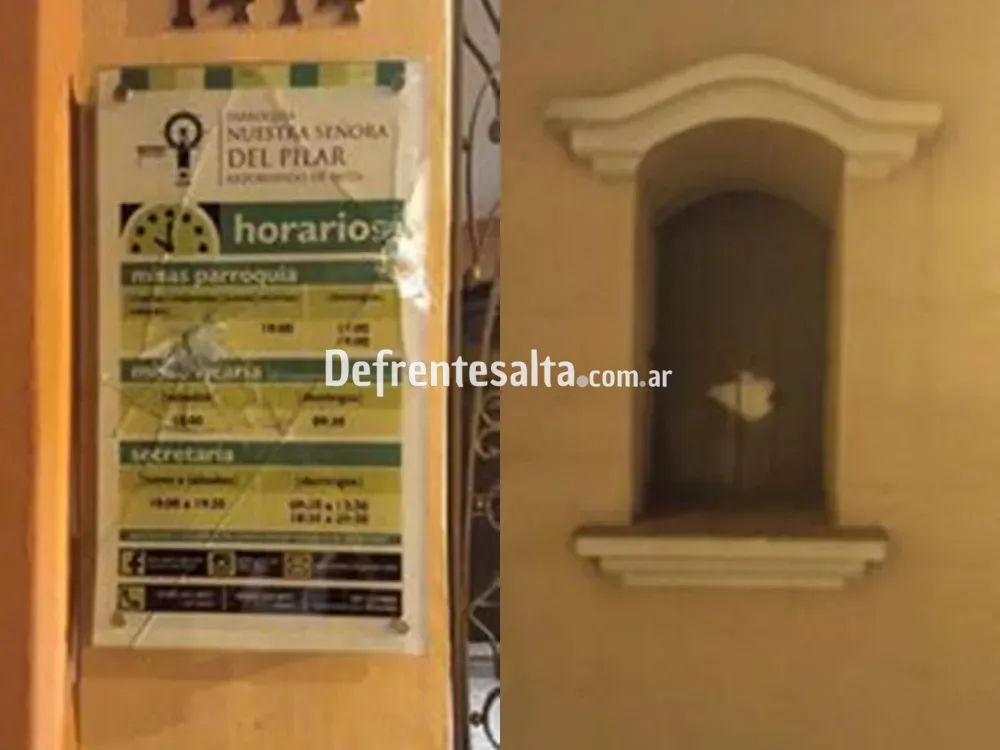 Destrozosos en Iglesia El Pilar