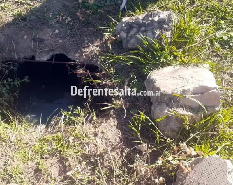 Pozo en donde cayó el menor