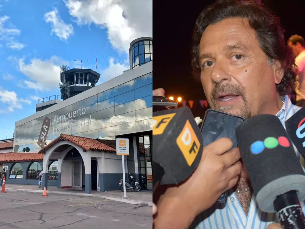 Gustavo Sáenz y aeropuerto