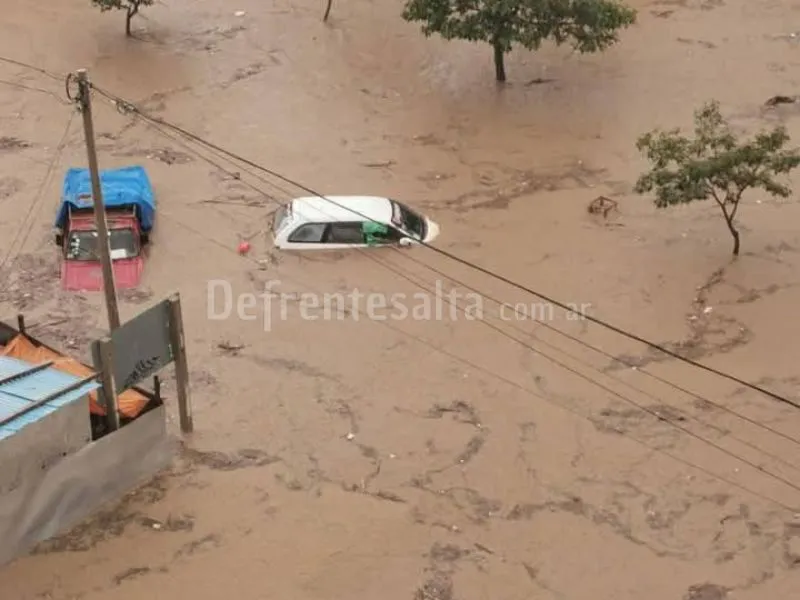 Vehículos arrastrados por el agua en Tarija.