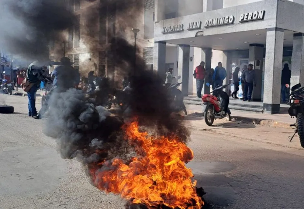 Quema de gomas en el hospital