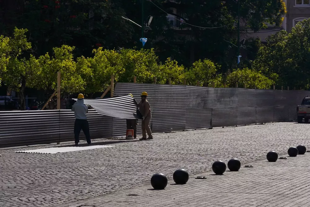 Plaza 9 de julio con ballas