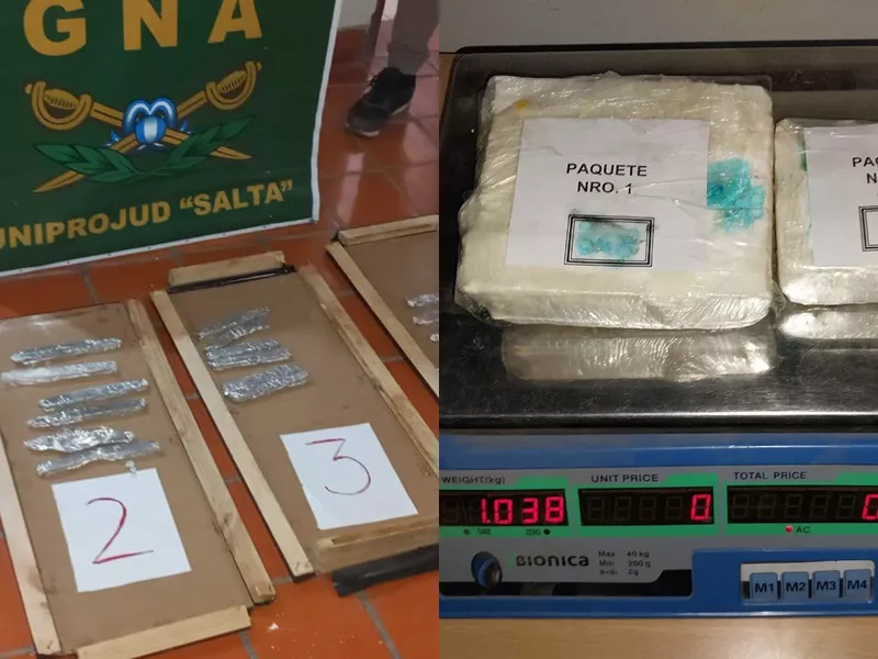 Secuestro cocaína ómnibus