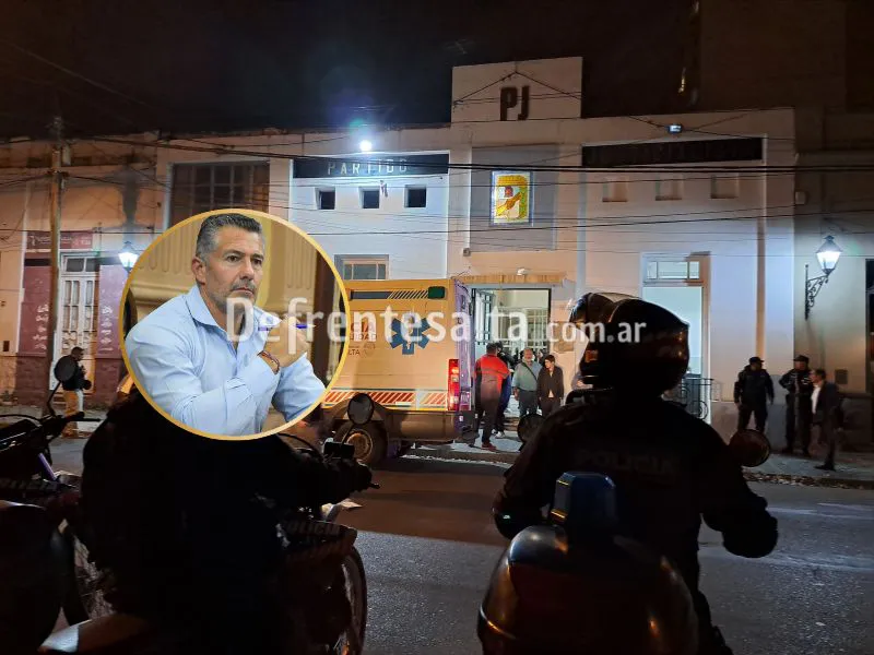 Toma en la sede del PJ. Gastón Galídenz. Vicepresidente del partido
