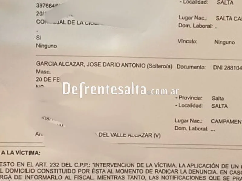 La denuncia penal contra José García