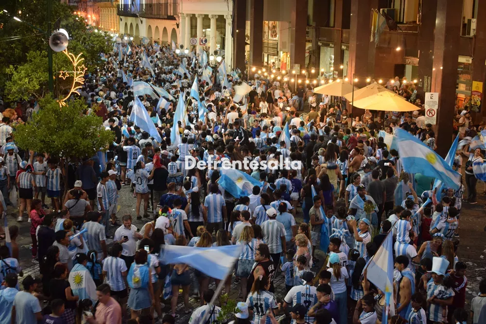 Festejos en plaza 9 de julio