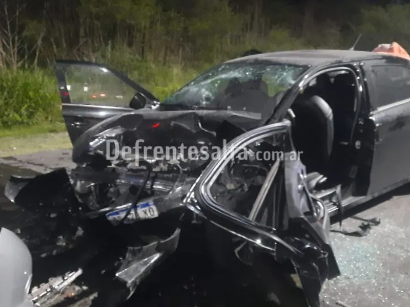 Choque frontal en RN68. Choque frontal en RN68.