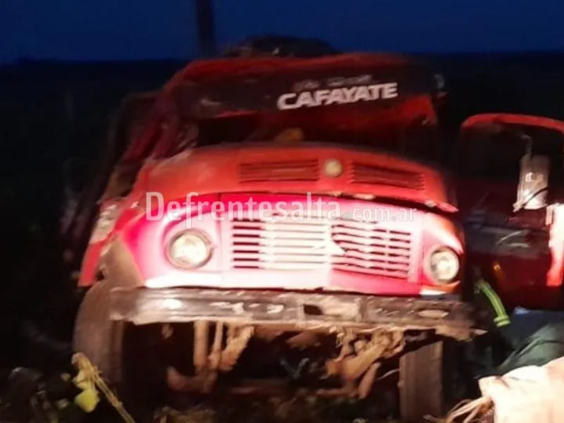 El camión siniestrado.