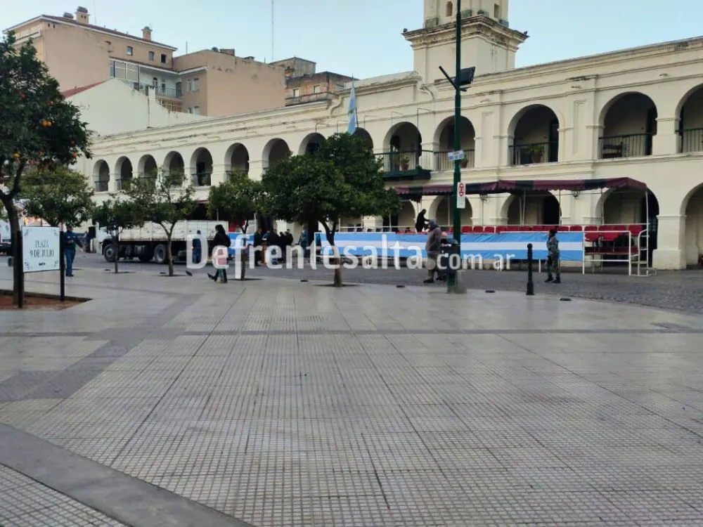 Montaje sobre el Cabildo. Foto: Martin Velázquez.