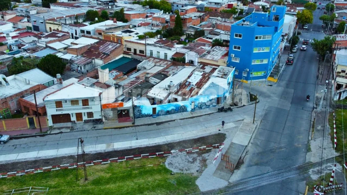 Transformación de los pasos a nivel en Salta con obras en calle O'Higgins y Zuviría vista desde el drone.