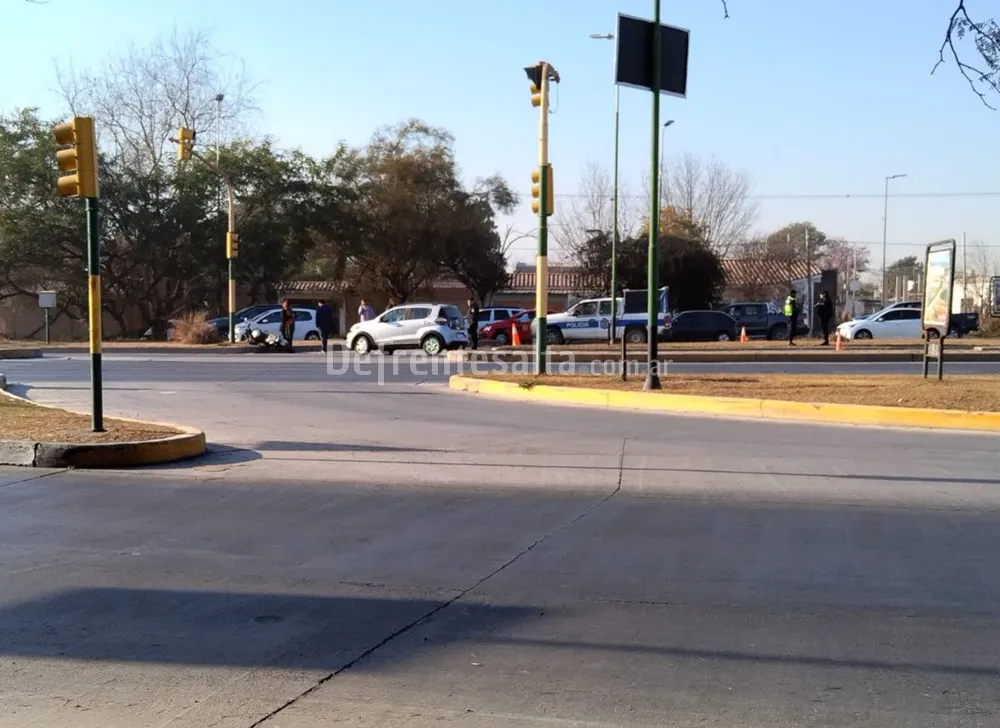 Siniestro vial sobre en avenida Kennedy