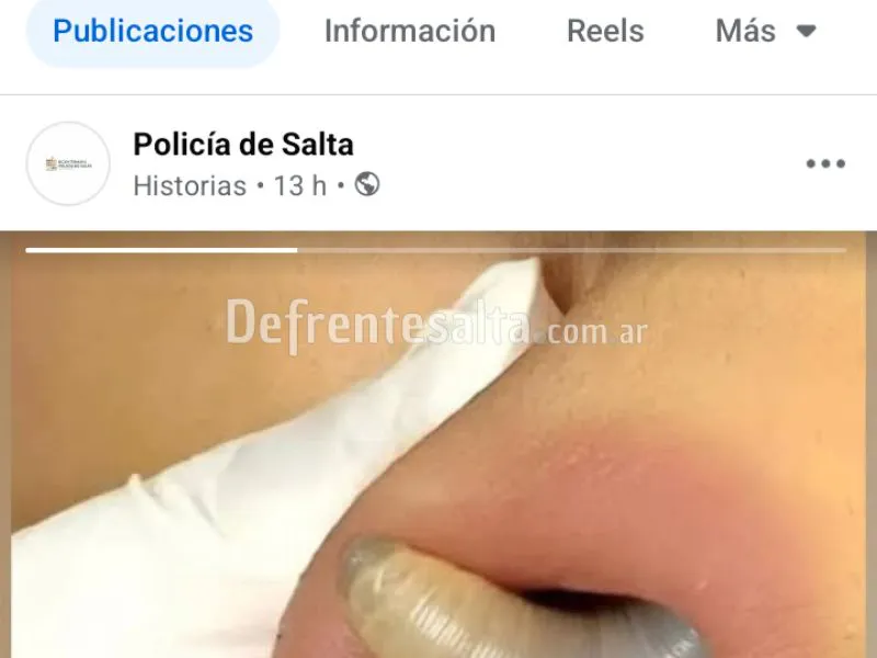 Una de las publicaciones de Facebook.