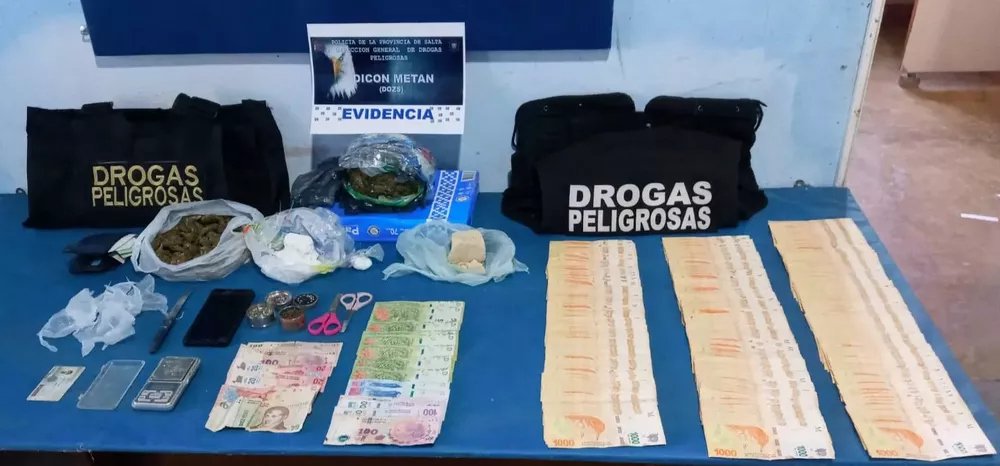 Secuestro drogas Metán
