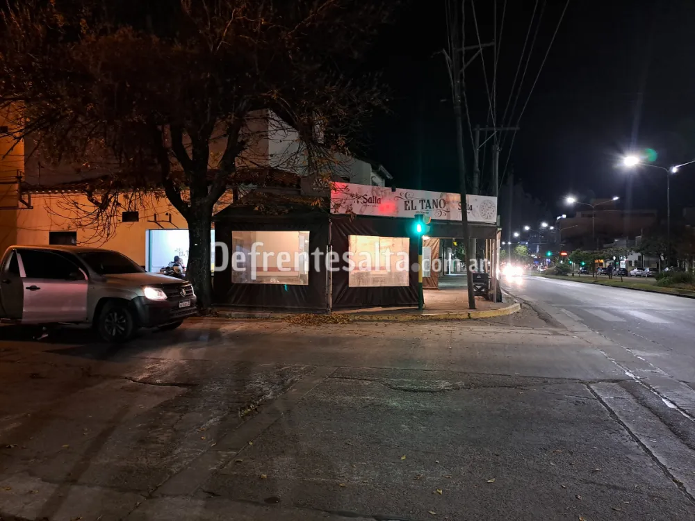 El lugar del hecho. Av. Bicentenario y Ameghino.