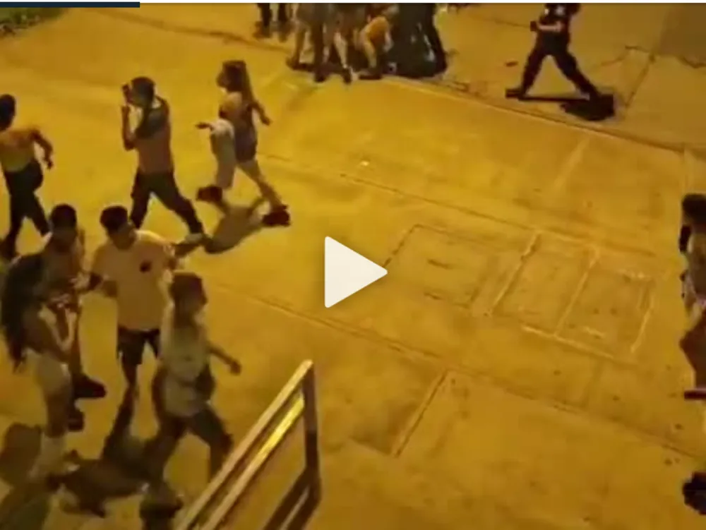 Pelea a la salida de Salom