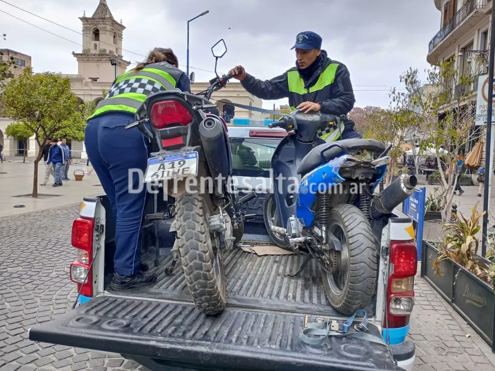 Motos secuestradas.  Foto: Sol Salas. 