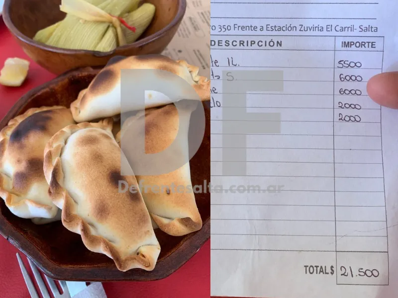 Las empanadas y la cuenta.  Foto: Ariel Signetti.