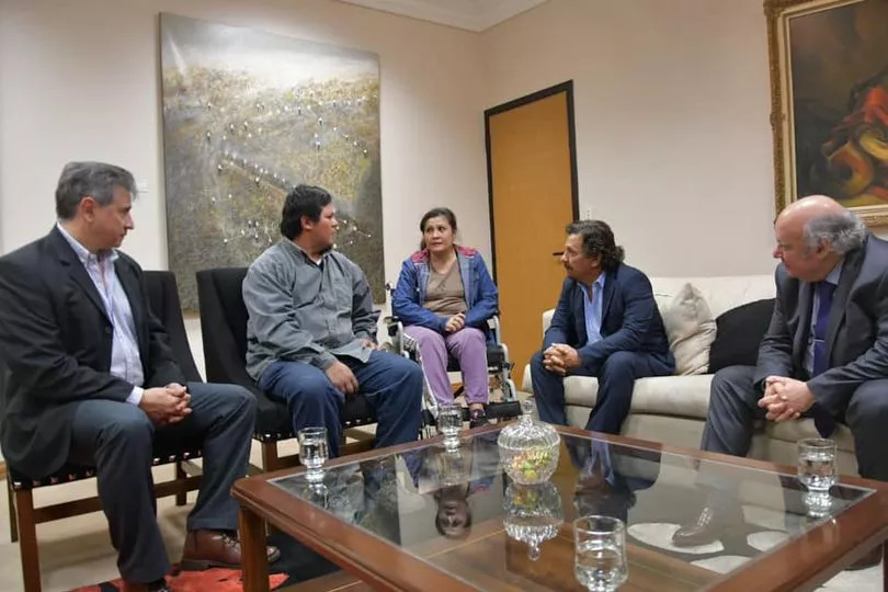 Gustavo Sáenz con la familia Gallo