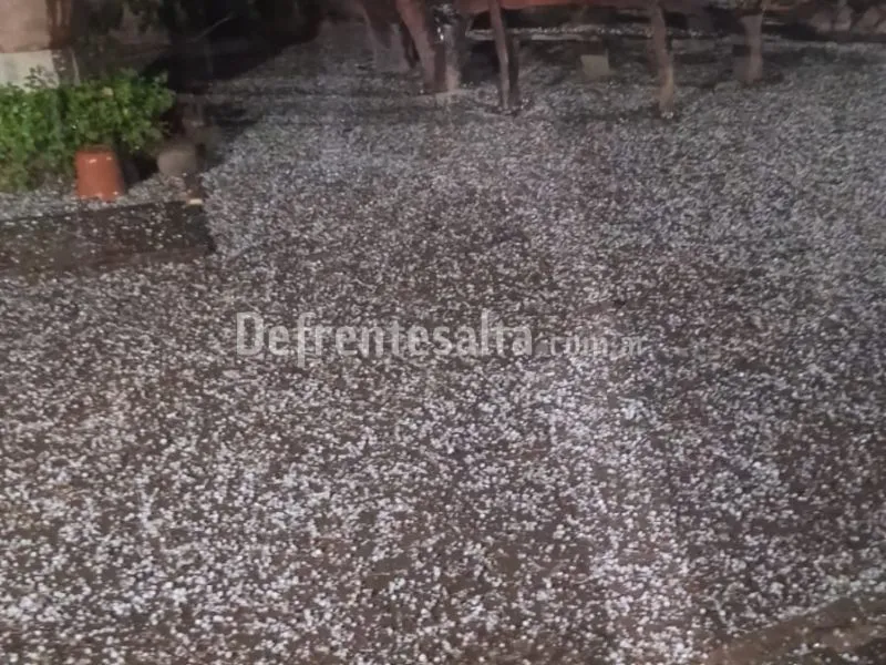 Granizo en San Carlos.