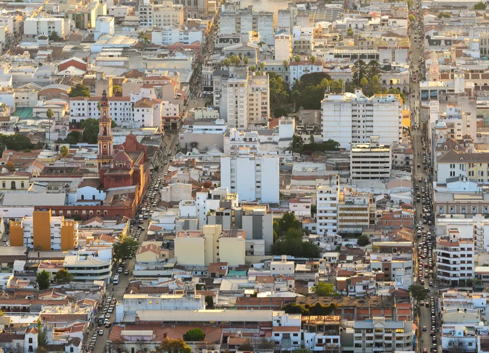 Ciudad de Salta desde el aire