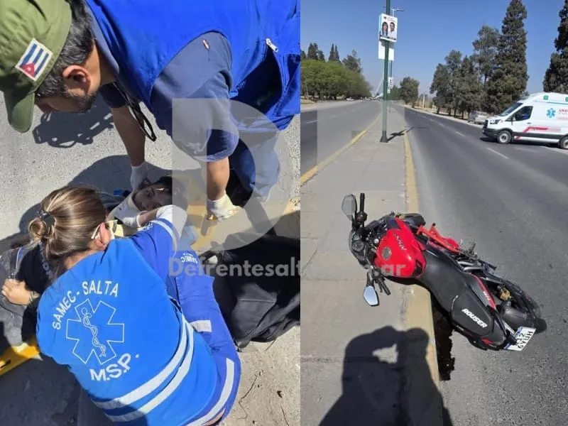 Joven sufrió grave accidente en avanida Kennedy.