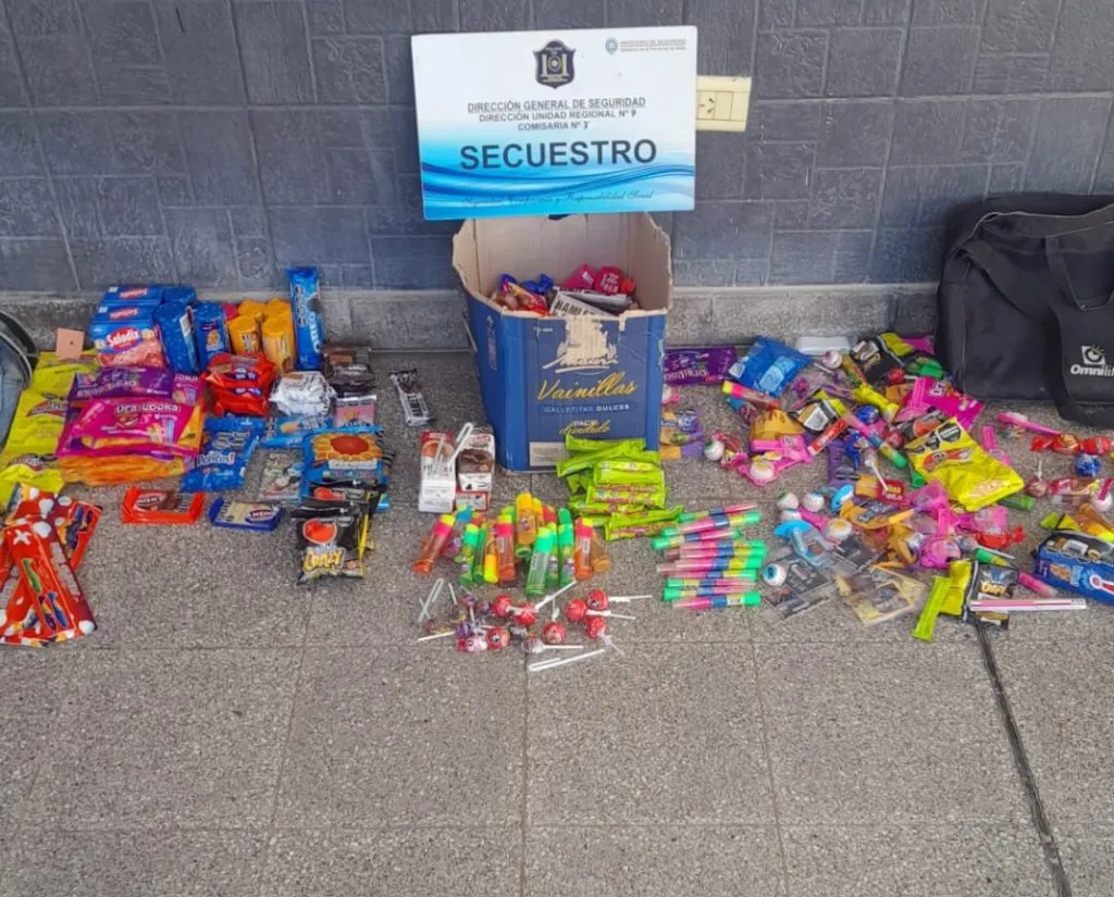 Golosinas recuperadas.