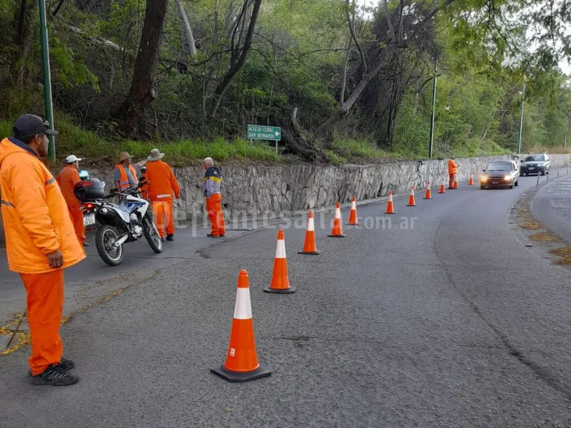Obras en el Portezuelo.