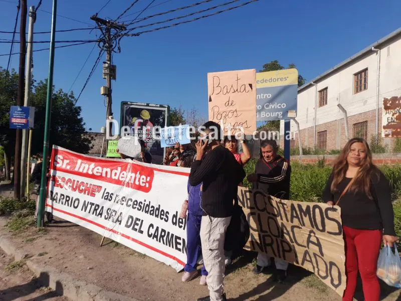 Protesta de vecinos.