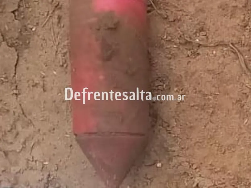 El explosivo encontrado en Mosconi.