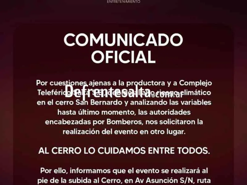 Desmadre. Comunicado.