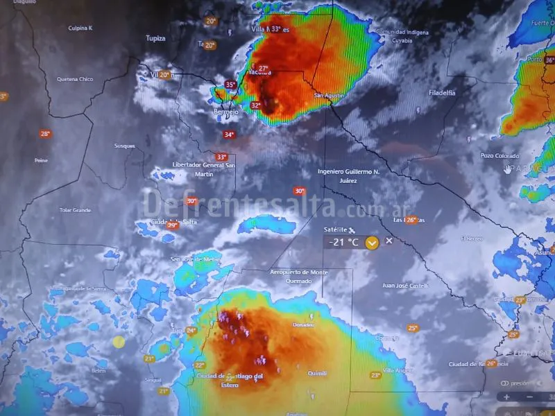 Las tormentas se aproximan a Salta.