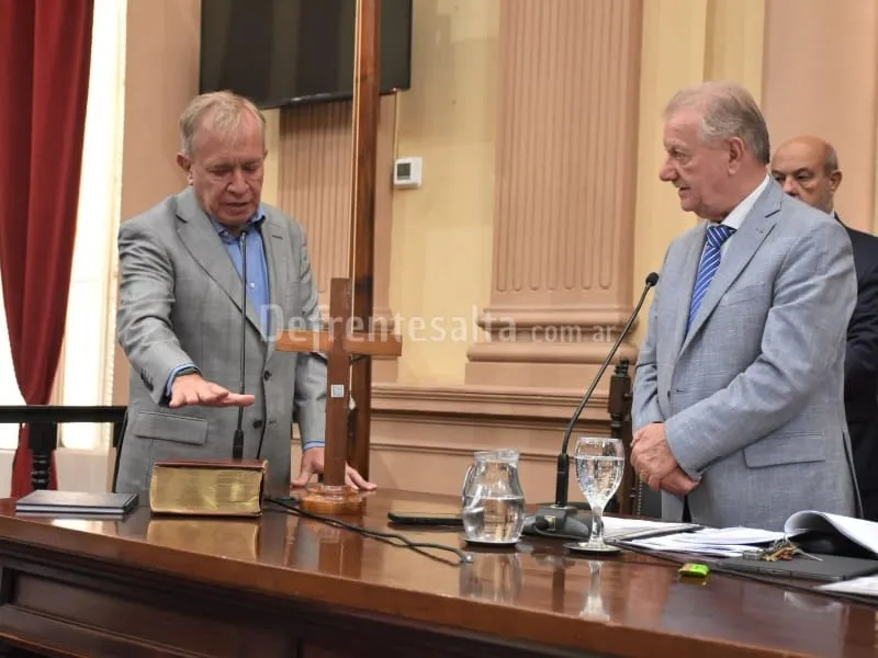 Daniel Moreno jura como senador por La Caldera. 