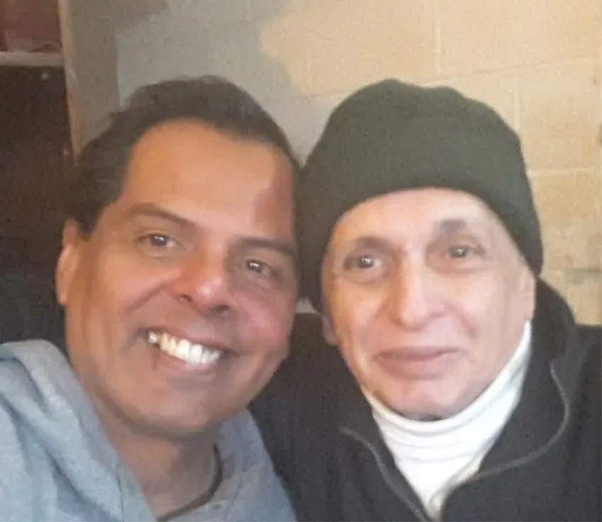 "FIto" Fernández junto a su padre Adolfo.