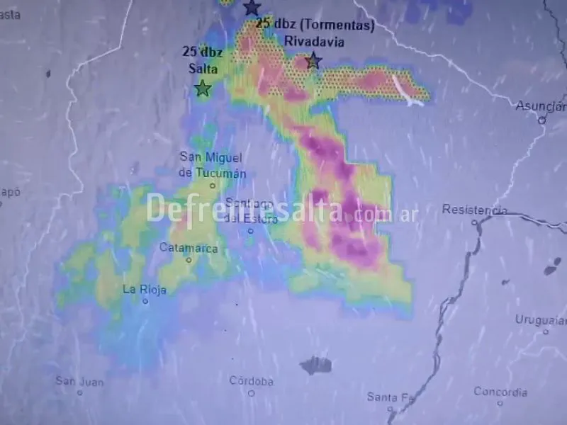 Así se aproximan las tormentas.