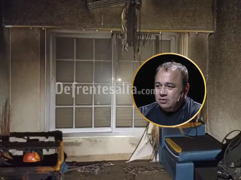 La casa de "La Tota" tras el incendio.