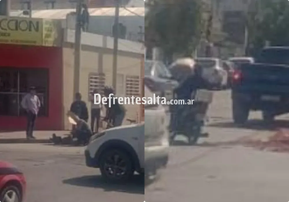 Siniestro vial en 10 de Octubre y San Martín